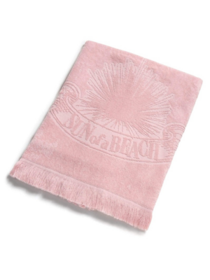 SUN OF A BEACH - MINI MONOCHROME BEACH TOWEL JUST PINK