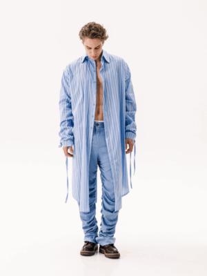 DANTE - ECHELON LONG SHIRT STRIPED BLUE