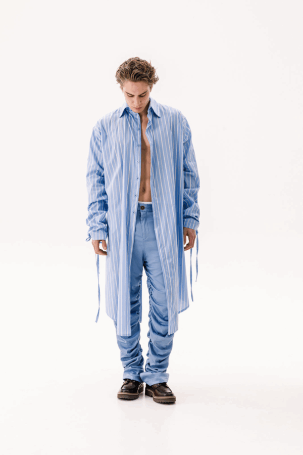 DANTE - ECHELON LONG SHIRT STRIPED BLUE