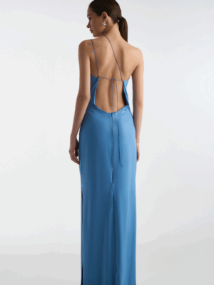 STUDIO83 - LUREX MAXI DRESS BABY BLUE - Image 2