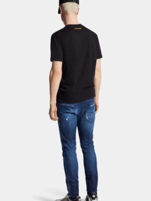DSQUARED2 - DARK MIDNIGHT BLUE WASH SKATER JEANS - Image 4