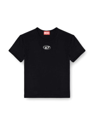 DIESEL - T-UNCUTIE-LONG-OD-Q1 T-SHIRT BLACK - Image 2