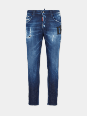 DSQUARED2 - DARK MIDNIGHT BLUE WASH SKATER JEANS