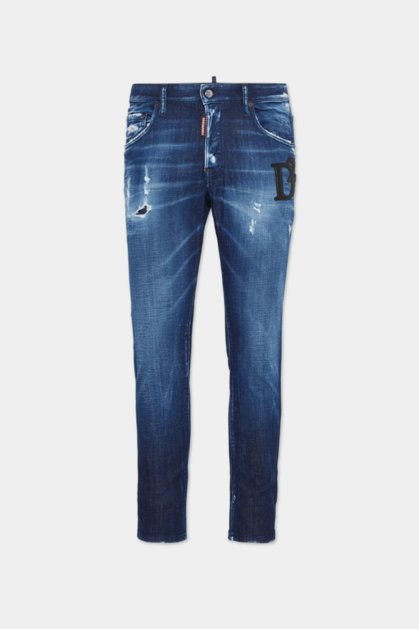 DSQUARED2 - DARK MIDNIGHT BLUE WASH SKATER JEANS