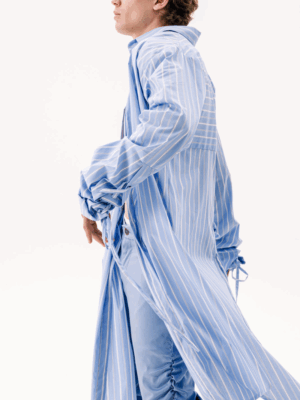 DANTE - ECHELON LONG SHIRT STRIPED BLUE - Image 4
