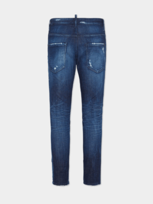 DSQUARED2 - DARK MIDNIGHT BLUE WASH SKATER JEANS - Image 2