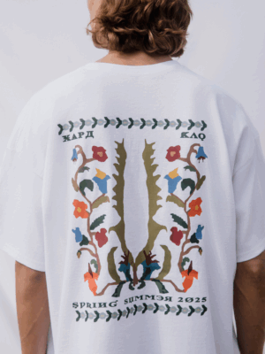 HARDCLO - SKYRIAN PATTERN T-SHIRT WHITE - Image 4