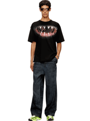 DIESEL - T-BOXT-T21 T-SHIRT WITH SHARK MOUTH PRINT - Image 3