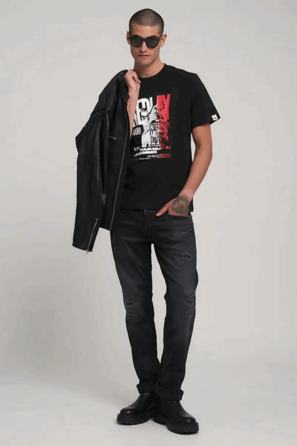 REPLAY - MAXI-PRINT T-SHIRT