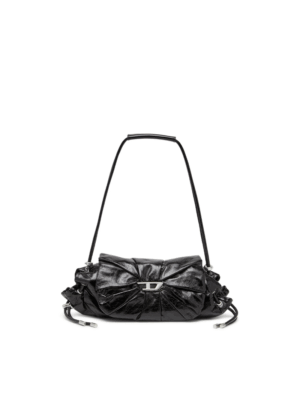 DIESEL - SCRUNCH-D SHOULDER BAG IN SCRUNCHED LEATHER
