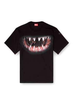 DIESEL - T-BOXT-T21 T-SHIRT WITH SHARK MOUTH PRINT - Image 4
