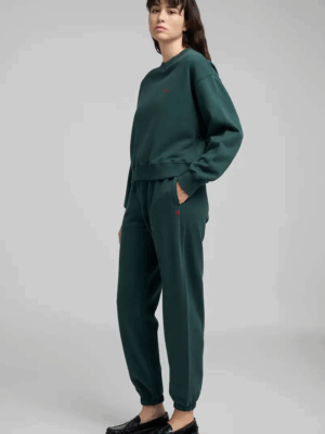 REPLAY - COTTON SWEATSHIRT WITH EMBROIDERY GREEN - Image 2