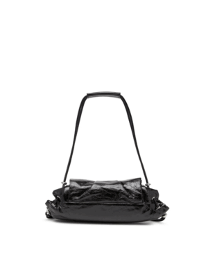 DIESEL - SCRUNCH-D SHOULDER BAG IN SCRUNCHED LEATHER - Image 2