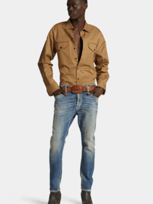 DSQUARED2 - MEDIUM SANDY WASH SKATER JEANS