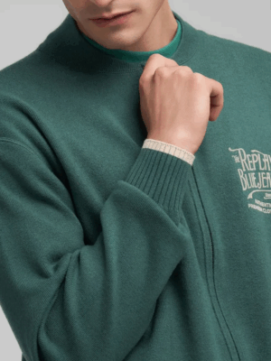 REPLAY - FULL-ZIP PULLOVER WITH LETTERING - Image 4