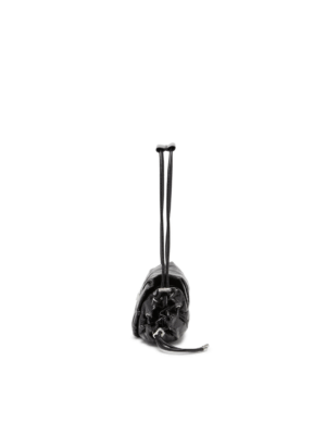 DIESEL - SCRUNCH-D SHOULDER BAG IN SCRUNCHED LEATHER - Image 3