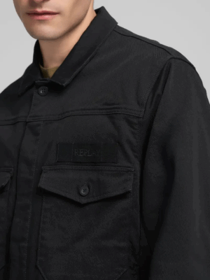 REPLAY - BLACK DENIM JACKET - Image 4