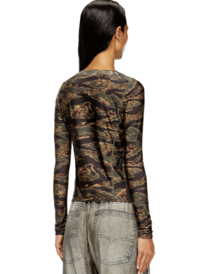 DIESEL - T-AFRY TIE CARDIGAN WITH MIXED CAMO PRINTS - Image 2