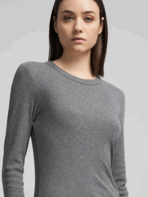 REPLAY - SLIM-FIT LONG SLEEVE T-SHIRT DARK GREY - Image 3