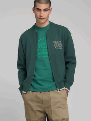 REPLAY - FULL-ZIP PULLOVER WITH LETTERING - Image 5