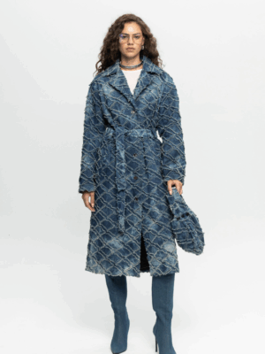 BLACK&BLACK - DENIM TRENCH COAT - Image 2