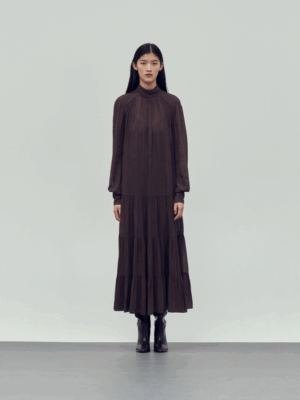 DEVOTION TWINS - COBRA SAFFON BROWN DRESS