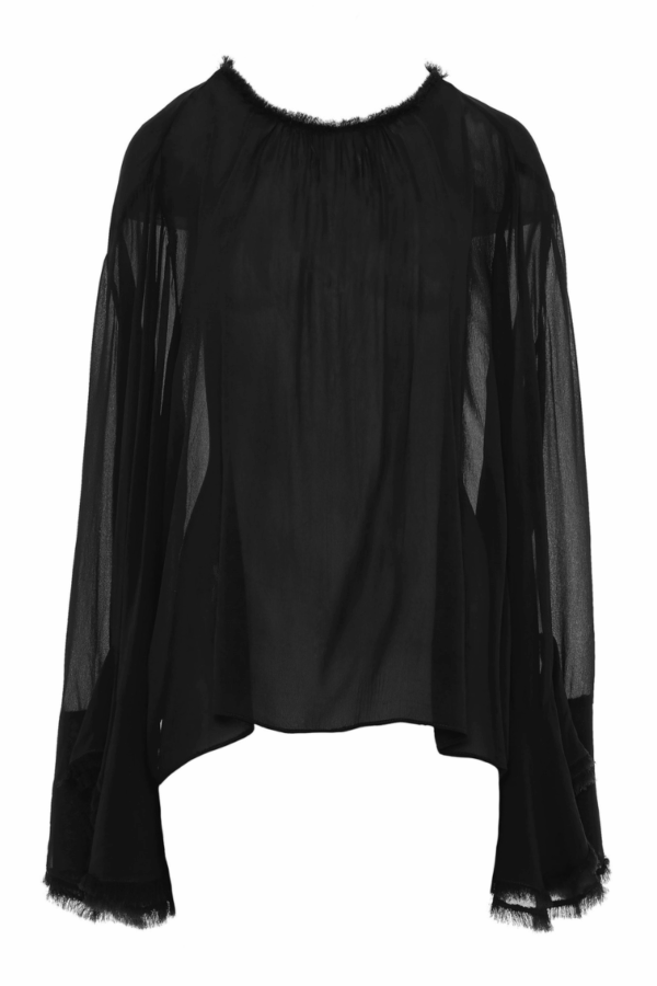 DEVOTION TWINS - CHAMOMILE VINE BLACK SHIRT