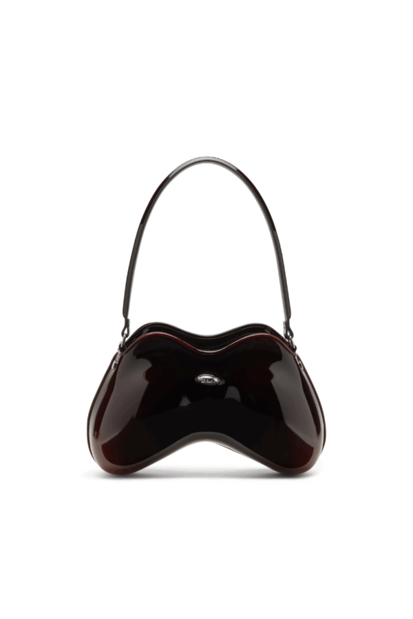 DIESEL - DOUBLE-D SHOULDER BAG IN DEGRADE GLOSSY PU