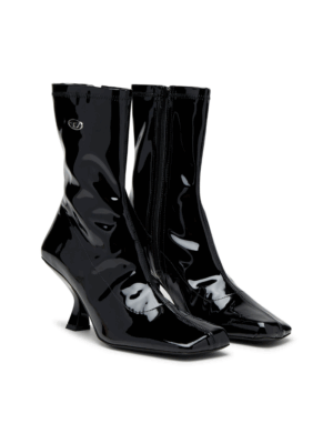 DIESEL - D-AMBER ANKLE BOOTS IN PATENT STRETCH - Image 2