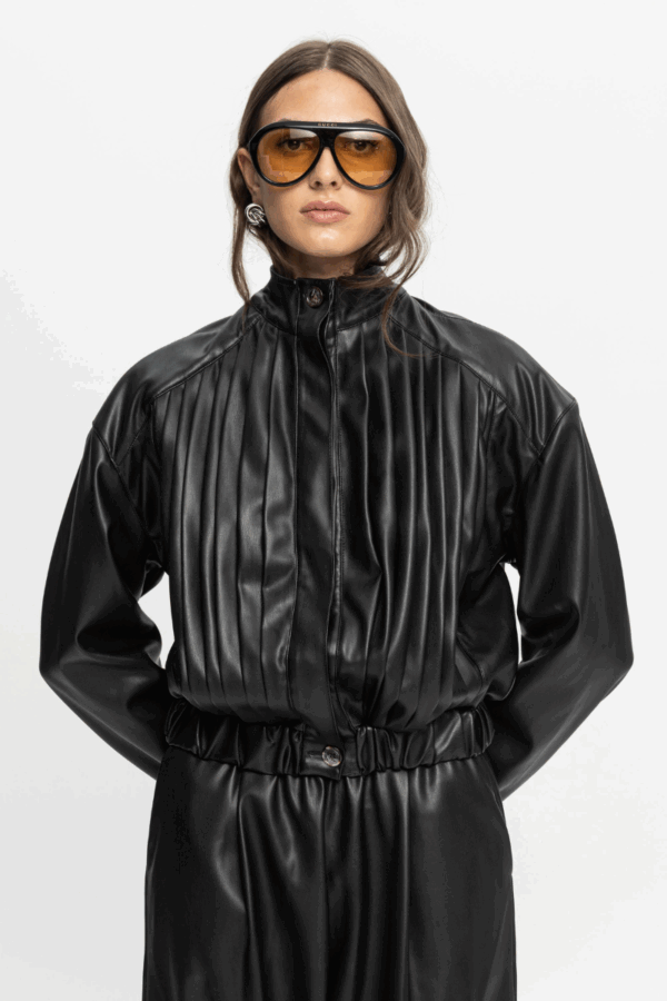 BLACK&BLACK - BLACK LEATHER JACKET