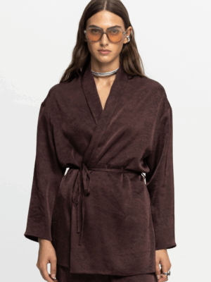 BLACK&BLACK - PLUM KIMONO - Image 2