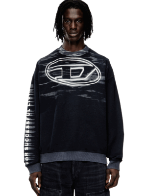 DIESEL - S-BOXT-T1 SWEATSHIRT WITH OVAL D PRINT