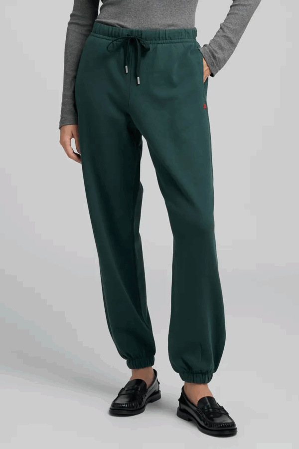 REPLAY - FLEECE JOGGERS WITH R EMBROIDERY