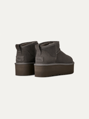UGG- CLASSIC ULTRA MINI PLATFORMS IN CHARCOAL - Image 3