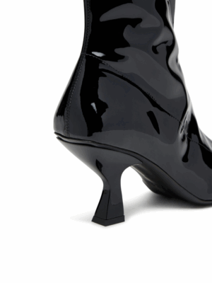 DIESEL - D-AMBER ANKLE BOOTS IN PATENT STRETCH - Image 4