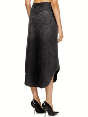 DIESEL - DE-PLUMY-S DENIM MIDI SKIRT - Image 4