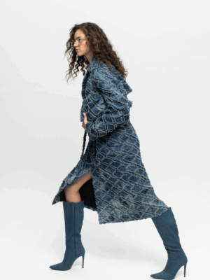 BLACK&BLACK - DENIM TRENCH COAT - Image 5
