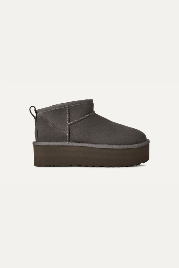 UGG- CLASSIC ULTRA MINI PLATFORMS IN CHARCOAL