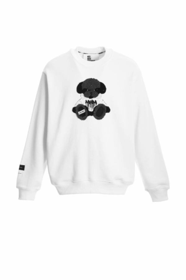 MWM - MIKE PINK TEDDY SWEATSHIRT WHITE