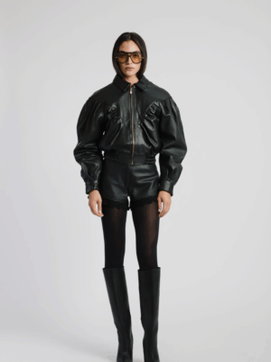 STUDIO83 - BOMBER BLACK JACKET
