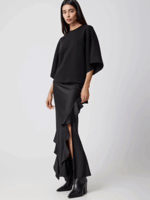 AVANT GARDE - BLACK SKIRT WITH RUFFLES