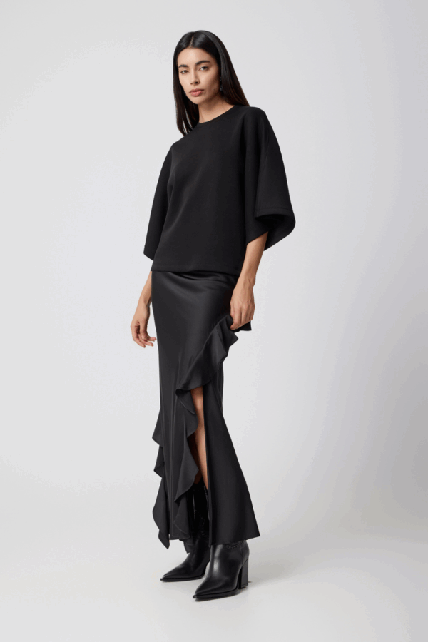 AVANT GARDE - BLACK SKIRT WITH RUFFLES