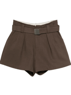ELEH - BELTED PLEATED SHORTS