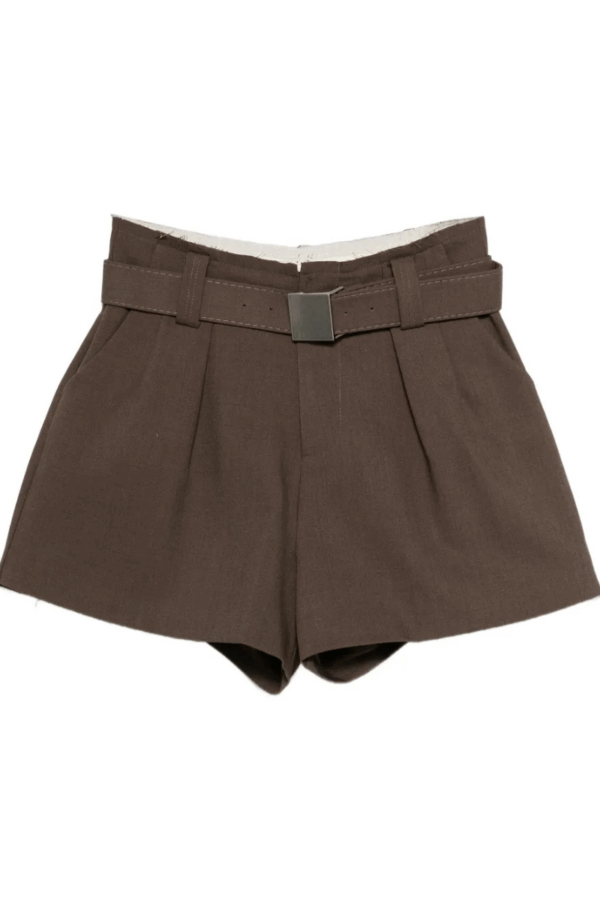 ELEH - BELTED PLEATED SHORTS