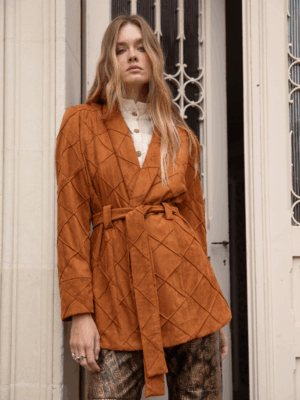 NIDODILEDA - GUARDIAN JACKET DRESS TABAC