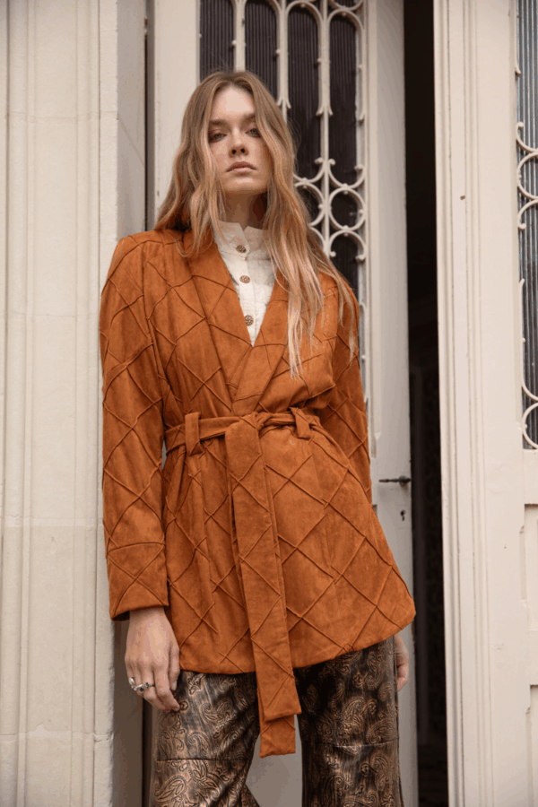 NIDODILEDA - GUARDIAN JACKET DRESS TABAC