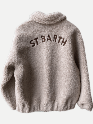 MC2 SAINT BARTH - JEANNE TEDDY BOMBER JACKET WITH PATCH ON THE BACK - Image 2