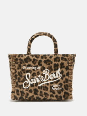 MC2 SAINT BARTH - COLETTE FELT HANDBAG IN LEOPARD WOOL BLEND
