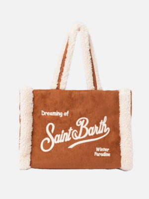 MC2 SAINT BARTH - COLETTE SHEARLING BAG IN TABAC