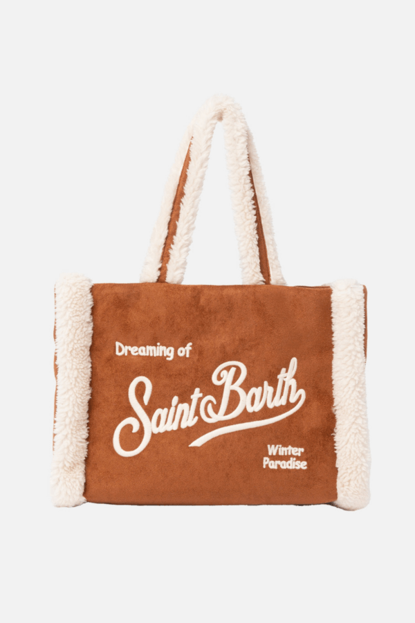 MC2 SAINT BARTH - COLETTE SHEARLING BAG IN TABAC
